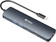 Sandberg USB-C Докинг станция с HDMI/DisplayPort 4K PD Ethernet Черен (136-43)