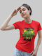 Tropical state of mind w t-shirt - RED