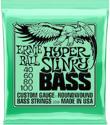 Ernie Ball Hyper Slinky Bass Strings Set Nickel Plated Steel 40 - 100 Ernie Ball Hyper Slinky Bass Strings Set Nickel Plated Steel 40 - 100