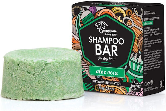 Macrovita Bar Aloe Vera Solid Shampoos Hydration for Dry Hair Hair 80gr