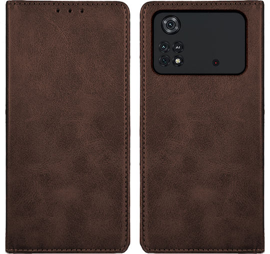 Sonique Vintage Wallet Δερματίνης Καφέ (Poco X4 Pro 5G)