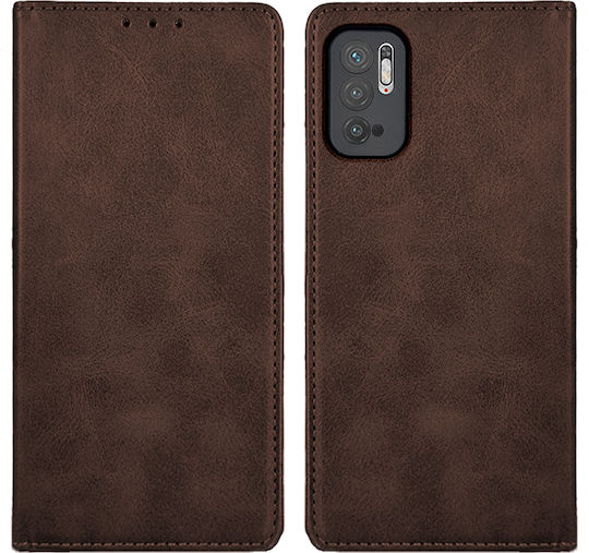 Sonique Vintage Brieftasche Synthetisches Leder Braun (Redmi Note 10 5G / Poco M3 Pro)