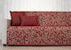 Cotone Flora Armchair Throw Chenille 170x180cm Burgundy