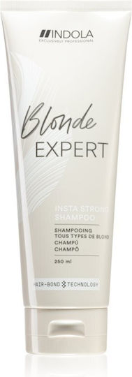 Indola Blonde Expert Insta Strong Σαμπουάν Αναδόμησης/Θρέψης & Όγκου για Βαμμένα Μαλλιά 250ml