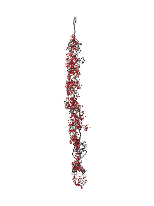 JK Home Decoration Weihnachtliche Girlande Plastik Rote Beeren Rot 1Stück