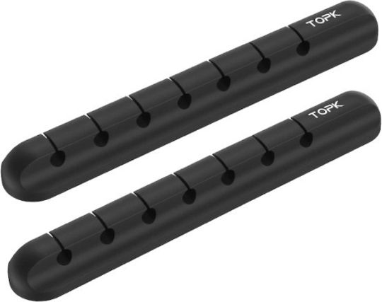 TOPK 2708 Кабелни клипсове за организиране 2бр Черен