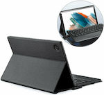 Dux Ducis Touchpad Flip Cover Piele artificială cu Tastatură Engleză SUA Negru (Galaxy Tab A8)