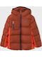 Kinder Steppjacke Kurz mit Kapuze Braun