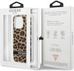 Guess Leopard Electro Umschlag Rückseite Kunststoff Braun (iPhone 13 Pro Max) GUHCP13XHSLEOW