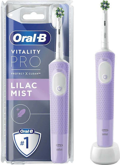 Oral-B Vitality Pro Protect X Clean Електрическа Четка за Зъби с Таймер за Четкане Lilac Mist