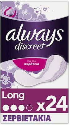 Always Discreet Long Women's Incontinence Pad Heavy Flow 3 Drops 24pcs