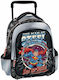 Graffiti Superman School Bag Trolley Kindergarten Multicolour with Water Bottle Holder