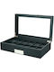 Rothenschild Case with transparent lid for 12 watches in Black color RS-3633-BL