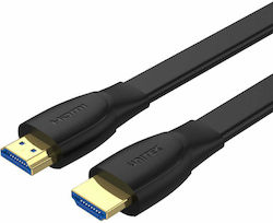 Unitek C11063BK-2M Flat HDMI male - HDMI male 2m Μαύρο
