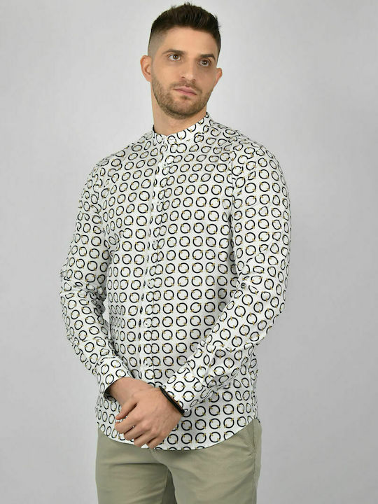 Makan Men's Shirt Long Sleeve White