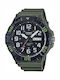 Casio Men's Watch 52.6mm Battery with Green Rubber Strap