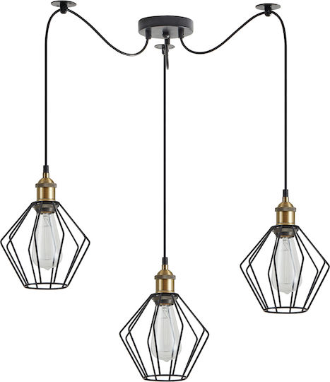 Home Lighting Κρεμαστό Φωτιστικό Μπρούτζινο 45x45x300εκ.