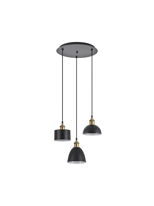 Home Lighting Pendant Light Three-Light for Socket E27 Bronze