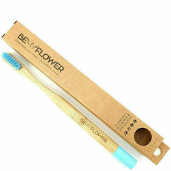 BeMyFlower Toothbrush Bamboo Soft Beige / Blue