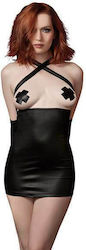 Dreamgirl Schwarzes Leder- und Latex-Outfit Set