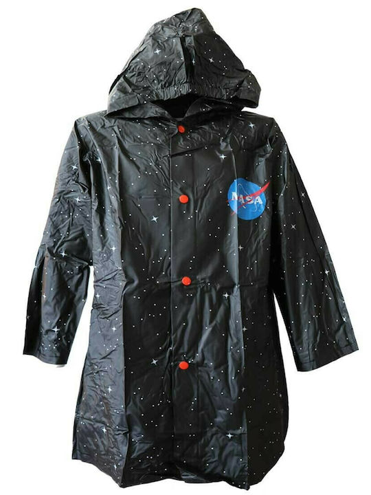 Impermeabil Geacă casual pentru copii Lung cu Glugă Negru Nasa