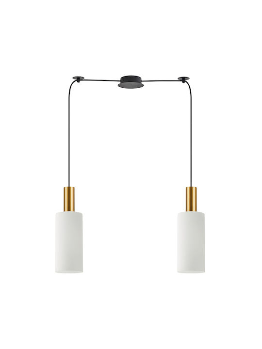 Home Lighting Pendant Light Two-Light for Socket E27 Gold