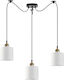 Home Lighting Pendant Light Three-Light for Socket E27 White