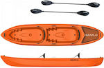 Seaflo Sit in Sea Kayak 2 People Orange with Net and Paddles 0201-20036