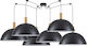 Home Lighting Μοντέρνο Κρεμαστό Φωτιστικό Πολύφωτο Καμπάνα για 6 Λαμπτήρες E27 σε Μαύρο Χρώμα