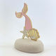 Christening Favor with Mermaid Tail Decorative from Metal 50 Pieces 7cm BA59