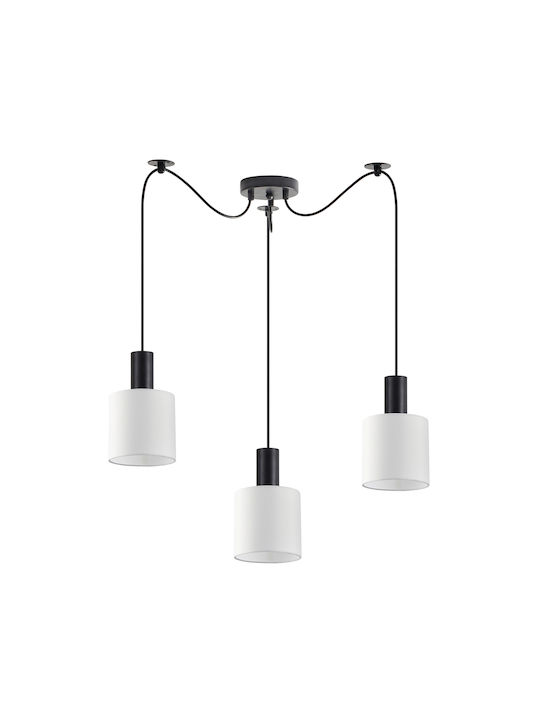 Home Lighting Pendant Light Three-Light for Socket E27 Black