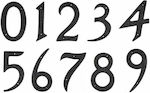 Roline House Number 4 Sign Black 10cm