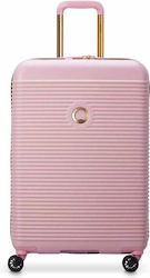 Delsey Freestyle Μεσαία Βαλίτσα με ύψος 66.5cm σε Ροζ χρώμα