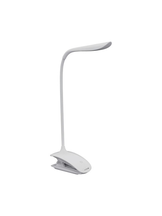 Avide ABLDL-CLIP-1.5W Презареждаема LED Настолна Лампа за Бюро с Гъвкаво Рамо