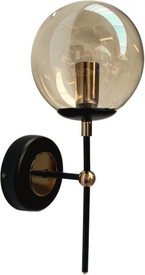 Avide ABWL-1XE14-DAYA Classic Lamp Wall with Socket E14 Black 18cm