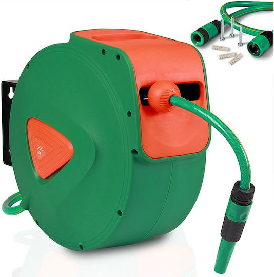Bakaji Automatic Wall-Mounted Garden Hose Box Set with 20m Hose