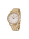 Anell Crystal Women's Watch with Gold Metal Bracelet