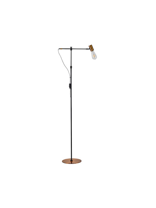 Home Lighting Adept Gold Matt Black Vintage Φωτιστικό Δαπέδου Υ165εκ. Χρυσό Home Lighting Adept Gold Matt Black Vintage Φωτιστικό Δαπέδου Υ165εκ. Χρυσό