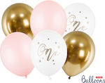 Μπαλόνια Γενεθλίων Ροζ 30εκ. 6τμχ