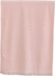 Nima Swan Beach Towel Cotton Pink with Fringes 140x70cm.