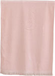 Nima Swan Beach Towel with Fringes Pink 140x70cm