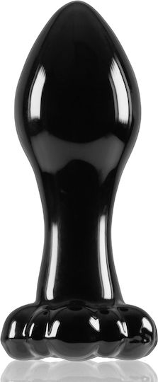 Ns Novelties Crystal Flower Glass Анална тапа Черна