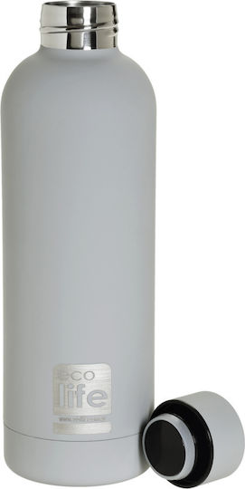 Ecolife Recyclable Bottle Thermos Stainless Steel BPA Free 500ml Gray