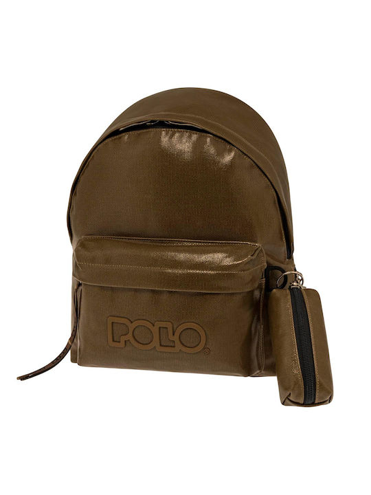 Polo Mini Vinyl School Bag Backpack Kindergarten Khaki 7Liters 2022
