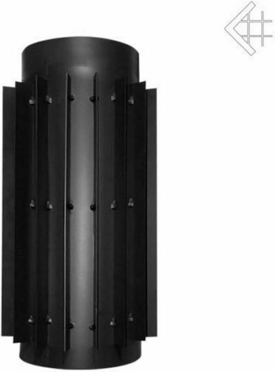 Kratki S/180 RADIATOR/S/180 Schimbător de căldură de Coș de Fum Metalic 180mm Negru