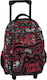 Graffiti Video Game School Bag Trolley Elementary, Elementary in Red color