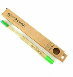 BeMyFlower Manual Toothbrush Bamboo Soft Beige / Green