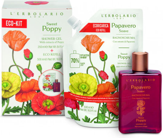 L' Erbolario Sweet Poppy Eco-Kit Σετ Περιποίησης για Καθαρισμό Σώματος