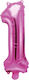 Folienballon 0-9 Fuchsia 35cm