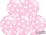 Balloons pink polka dots 30cm 6pcs.